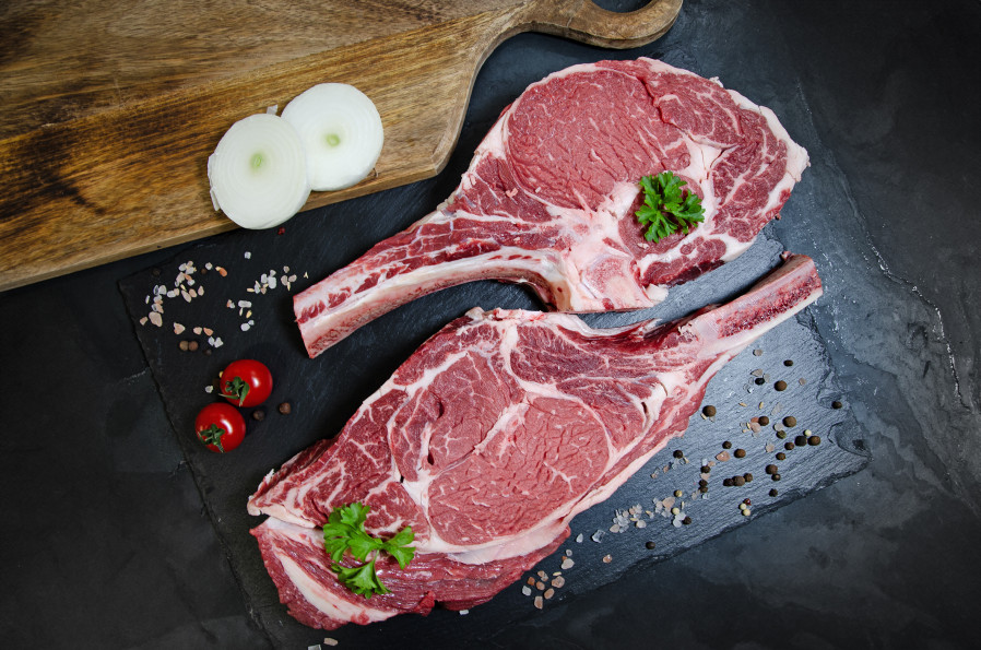detail Tomahawk steak Bio