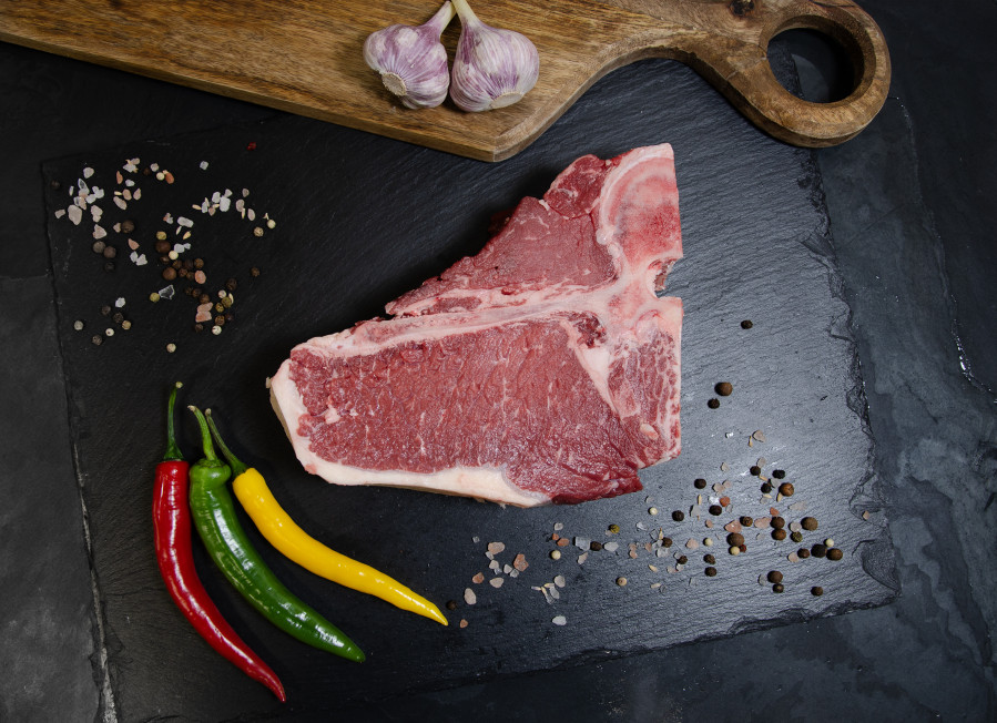 detail T-Bone steak Bio